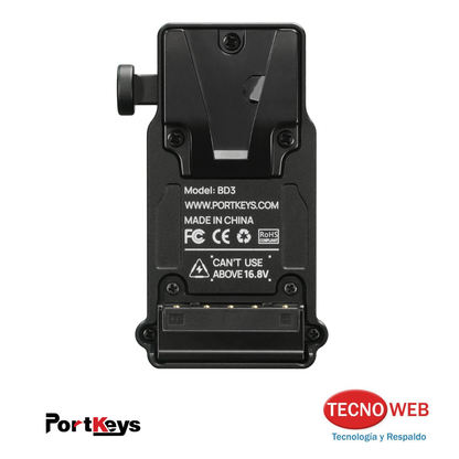 Adaptador de Baterias NP-F a Vmount Portkeys BD3 Doble Cara