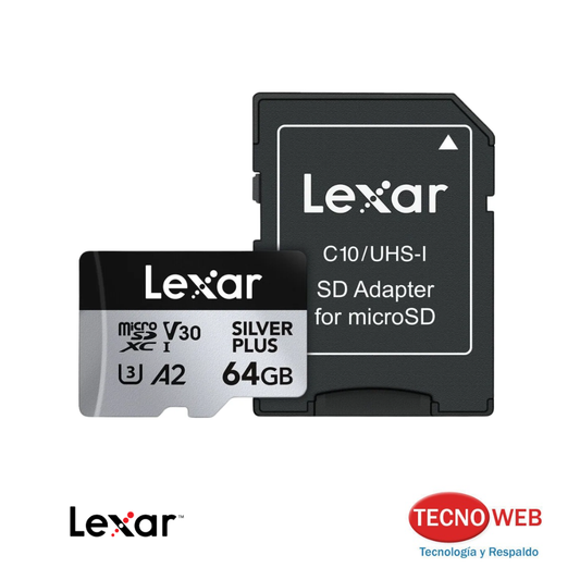 Tarjeta de Memoria de 64 GB para GoPro Micro SD Lexar Professional 205 MBs