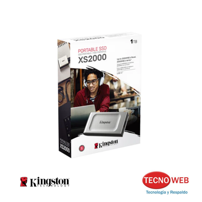 Disco Sólido Externo 1 TB SSD USB-C - Kingston XS2000