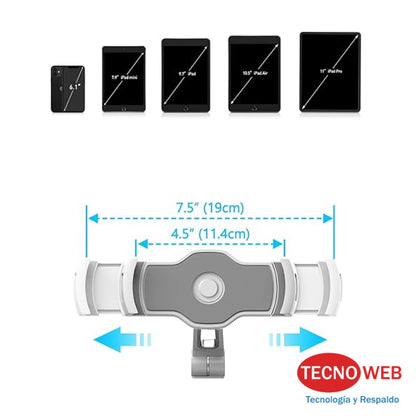 Soporte de succión para Tablet de 4 a 11" y Cámaras