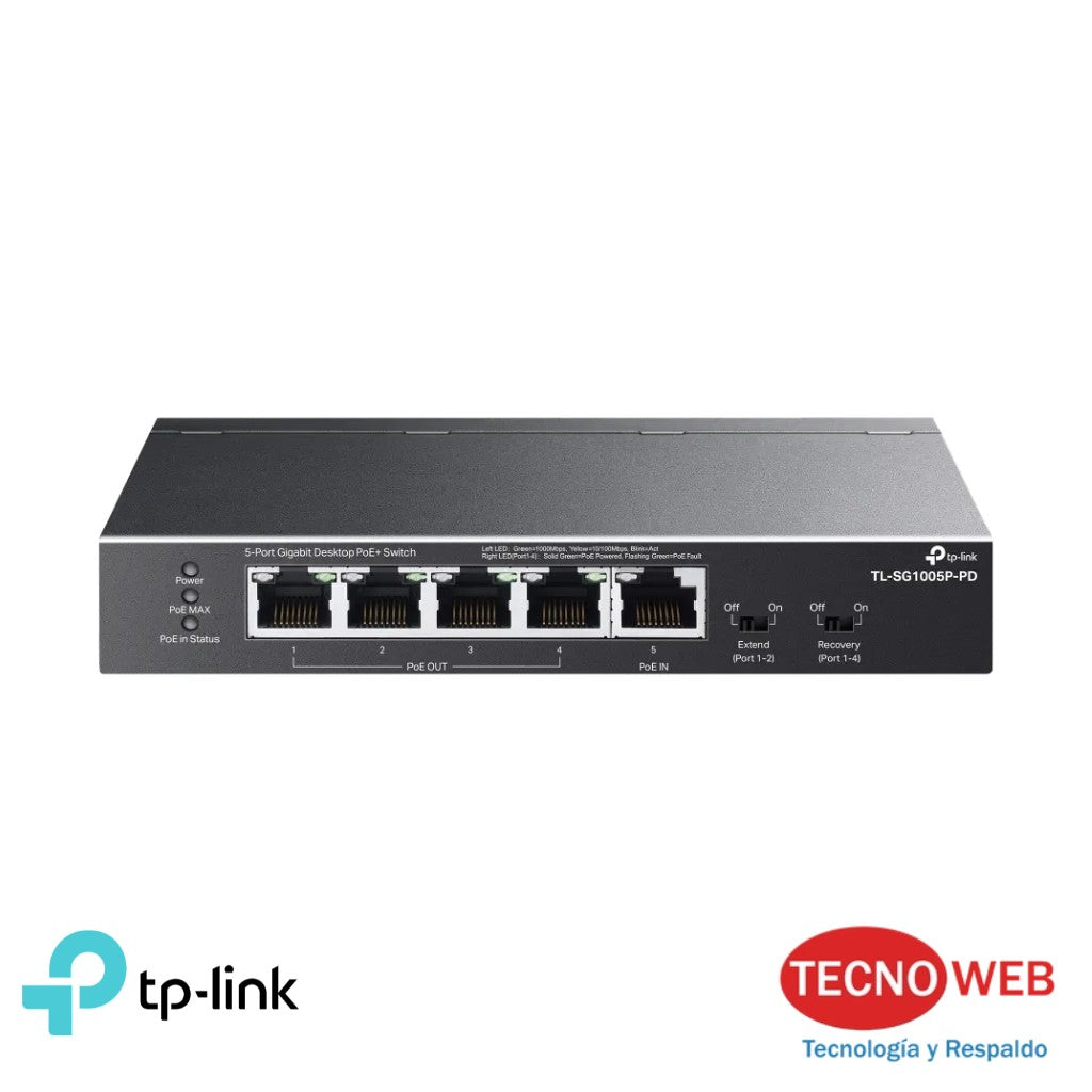 Switch 5 Puertos Poe++ Tp-link SG1005P-PD
