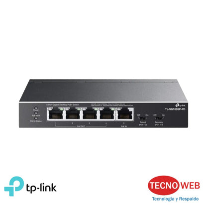 Switch 5 Puertos Poe++ Tp-link SG1005P-PD