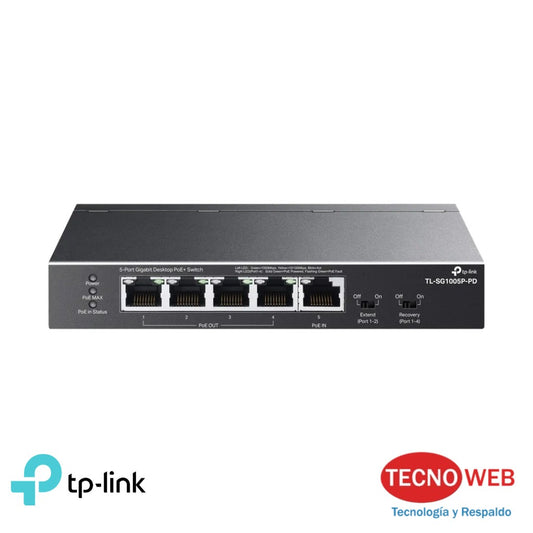 Switch 5 Puertos Poe++ Tp-link SG1005P-PD