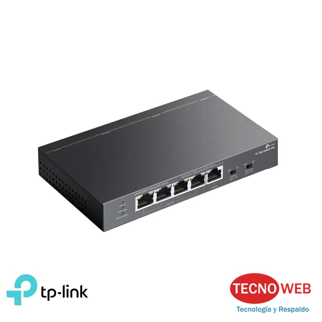 Switch 5 Puertos Poe++ Tp-link SG1005P-PD