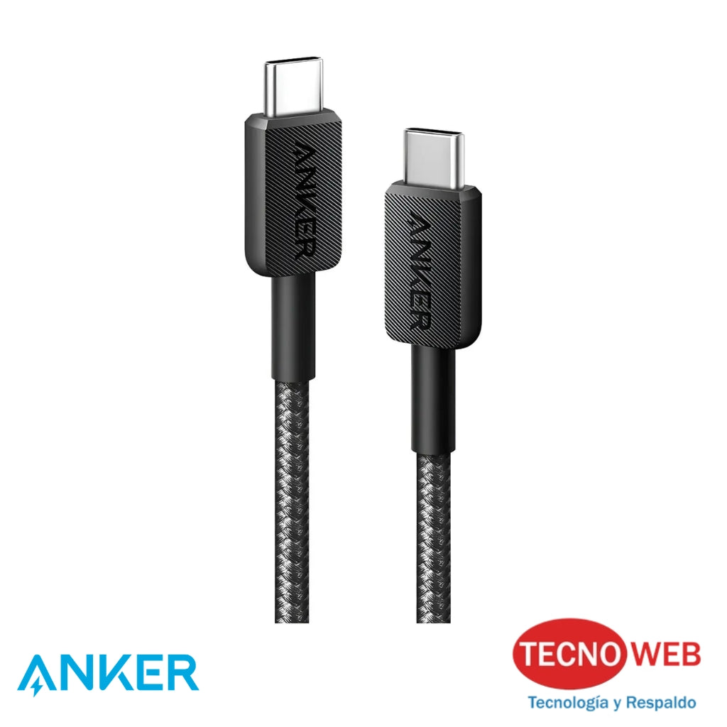 Cable USB-C  Macho/Macho 1mt Carga Rápida 60w Anker 322