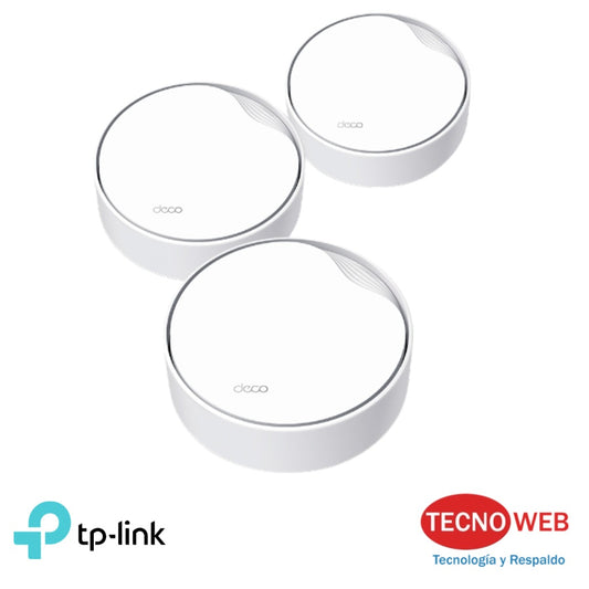 Router Mesh PoE Wi-Fi Tp-Link x50 AX3000 Pack de 3