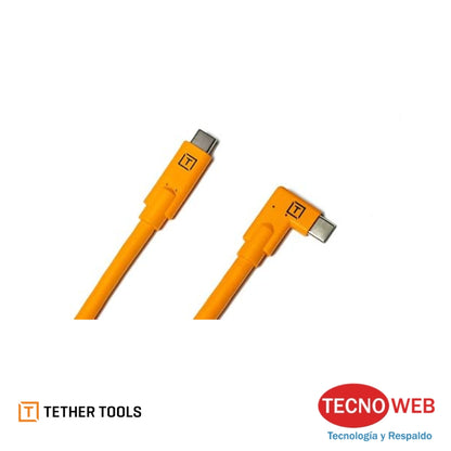 Cable USB C Macho/Macho en angulo derecho 4.5 Mts Tether Tools