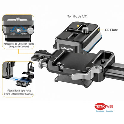 Placa para Baterías V Mount con Placa Base Plegable Neewer