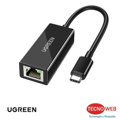 Apartador USB-C a RJ45 Ugreen 50307 Gigabit 1Gbps