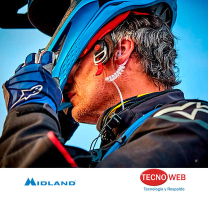 Manos Libres Transparente con Micrófono PTT Midland  Avp-h3