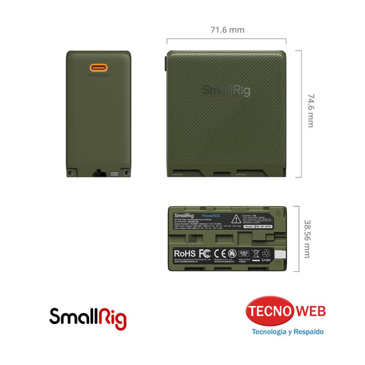 Batería Recargable  USB-C para Sony NP-F970 - SmallRig 4577