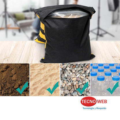 Bolsa De Arena Contrapeso Trípodes Luces Cine Foto Amarilla