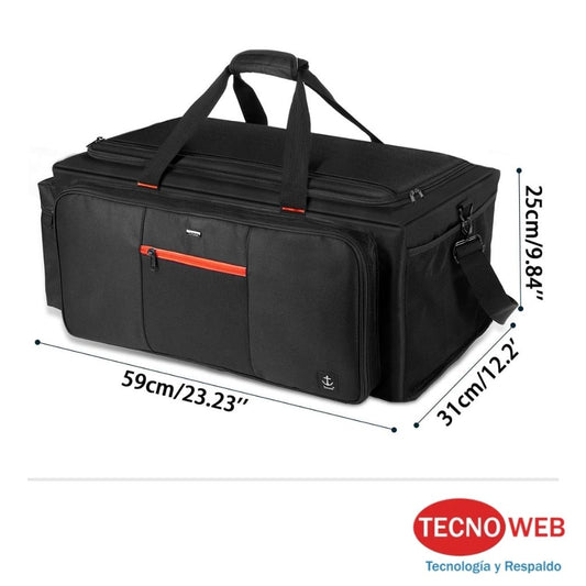 Bolso para cables: Sonidistas o DJ's con 9 Divisores ajustables Timoxi TM00019