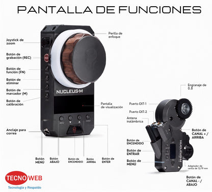 Follow Focus Inalámbrico de 2 motores Tilta Nucleus M WLC-T03