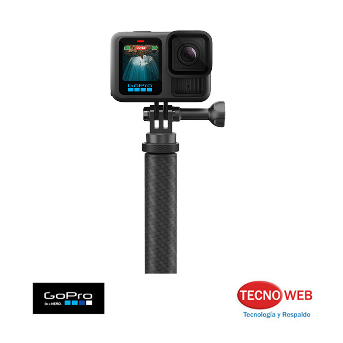 Brazo Extensible de Fibra de Carbono 1 Metro para GoPro Max 360 y otras