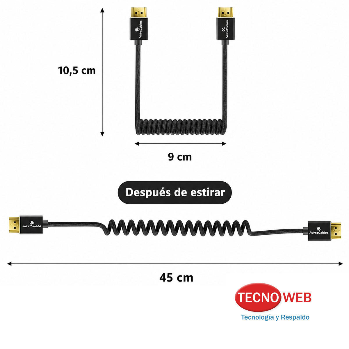 cable espiral alvins hdmi
