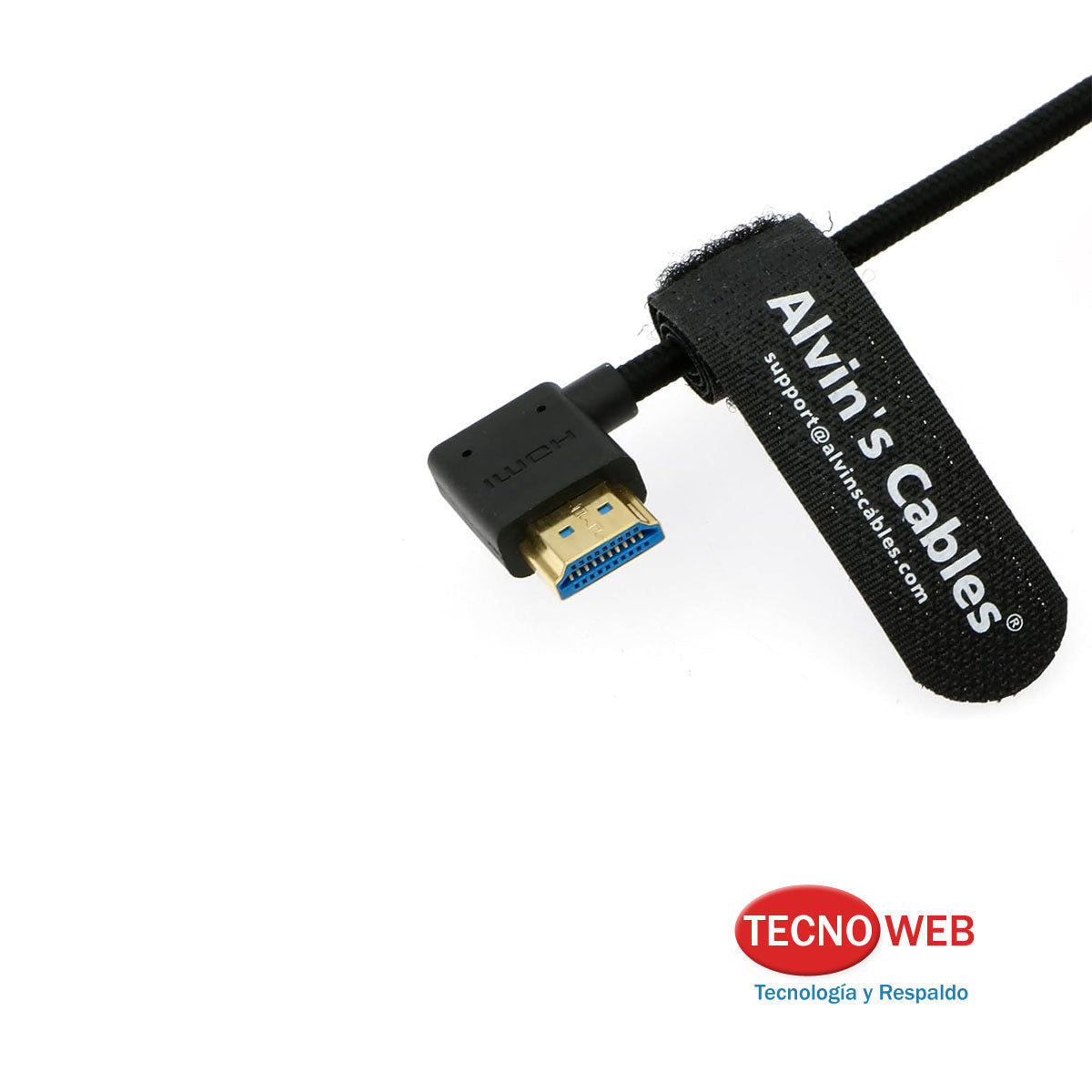 cable hdmi espiral angulo izquierdo 