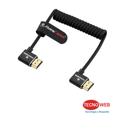 cable hdmi espiral angulo izquierdo 