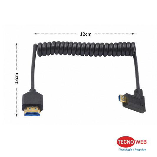 cable micro hdmi a hdmi espiral