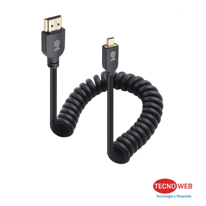 cable micro hdmi a hdmi en espiral