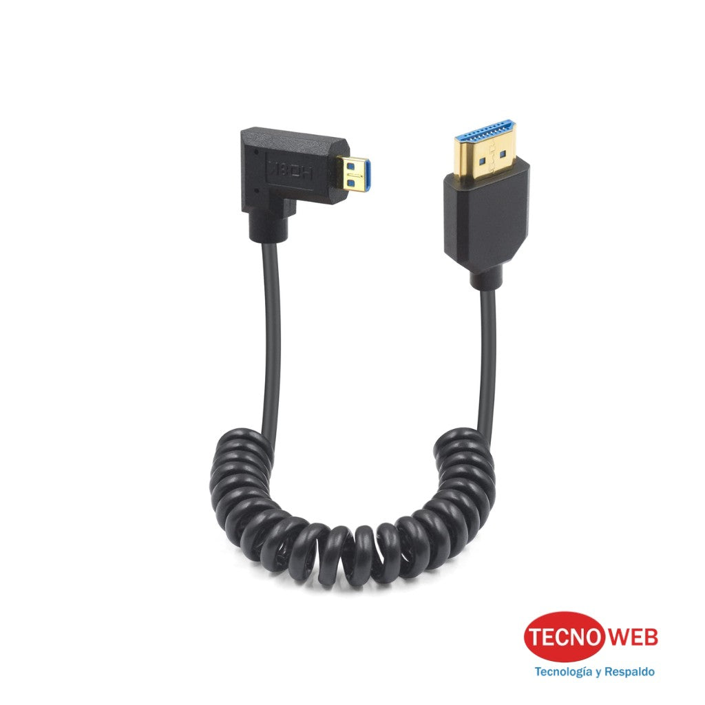 cable micro hdmi a hdmi espiral