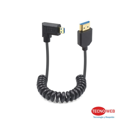 cable micro hdmi a hdmi espiral