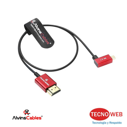 Cable Micro HDMI en Angulo a HDMI 8K 45cm