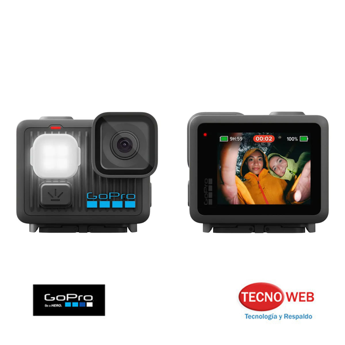 Cámara GoPro Lit Hero 4K  con Luz Incorporada - 12 MP Sumergible 5 Mts