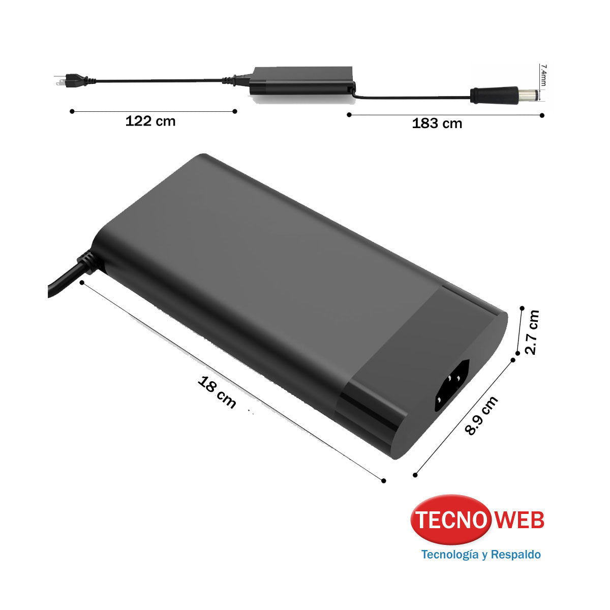 Cargador Compatible con HP Pase Grueso 230w