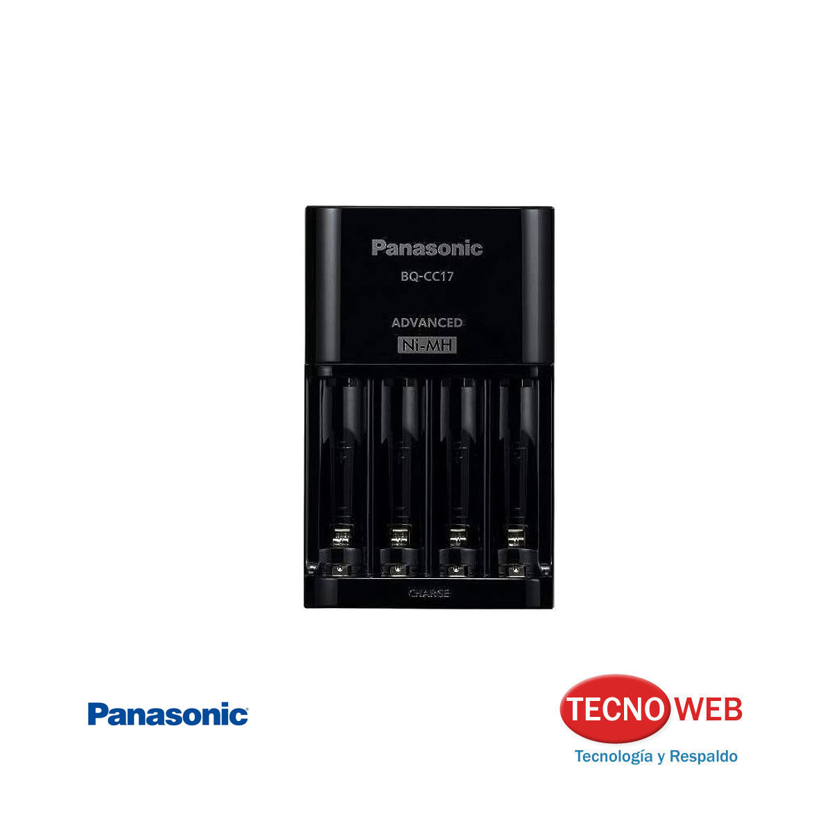 Cargador con 4 Pilas AA Panasonic Eneloop Pro BQCC17