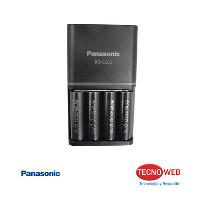 Cargador de Pilas AA Y AAA Panasonic Eneloop Pro BQ-CC55