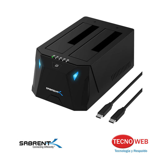 Dock Doble Bahia Clonador Discos SSD HDD USB-C  Sabrent