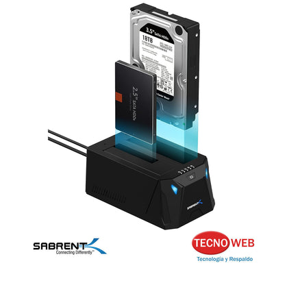 Dock Doble Bahia Clonador Discos SSD HDD USB-C  Sabrent