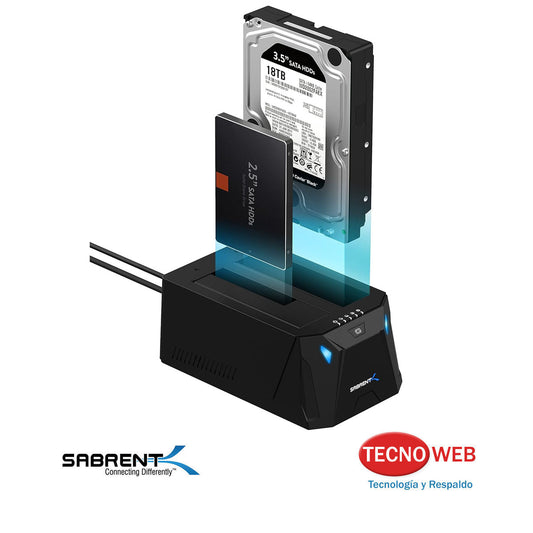Dock Doble Bahia Clonador Discos SSD HDD USB-C  Sabrent