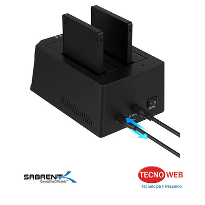 Dock Doble Bahia Clonador Discos SSD HDD USB-C  Sabrent