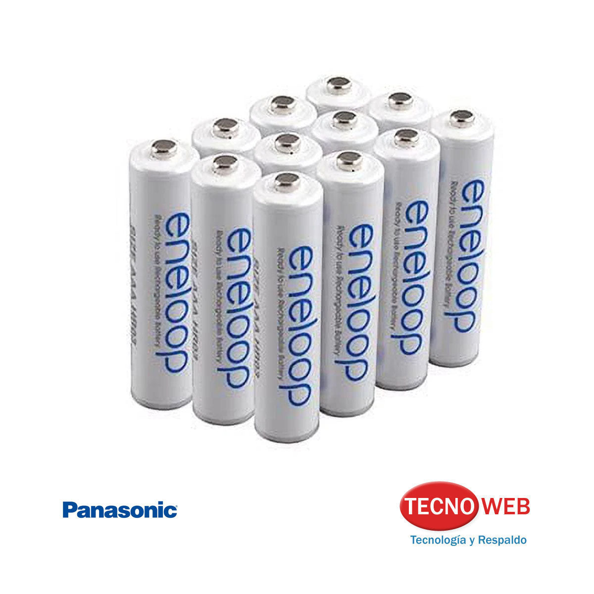 Pack 12 Pilas AAA Recargables 800 mAh Eneloop Panasonic