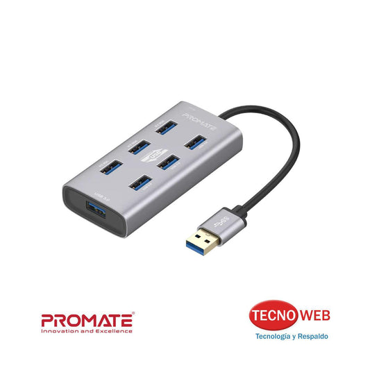 Adaptador USB-C a 7 puertos USB 3.0 - Promate Ezhub-7