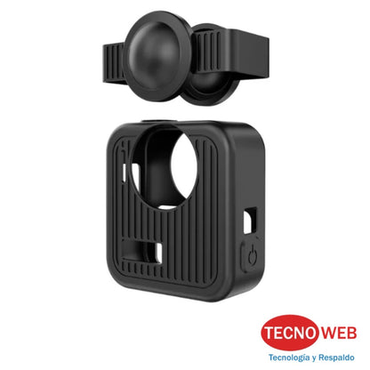 Funda de silicona con correa y protectores para goPro max 2 360