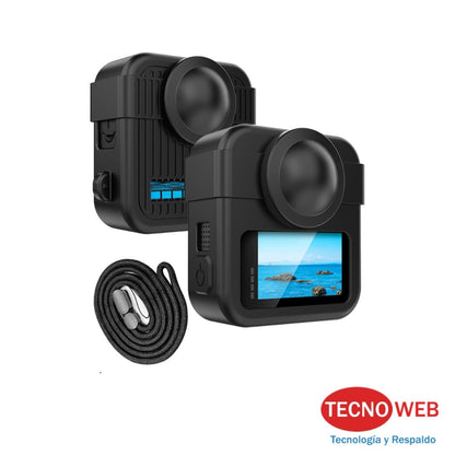 funda silicona protector y correa  max 2  360