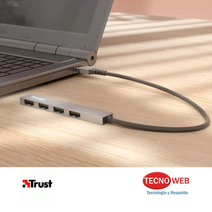 Adaptador Hub Usb De 4 Puertos Usb 2.0 Trust Halyx Mini