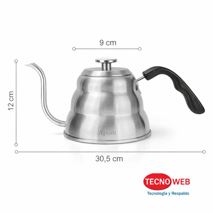 Caldera Pava Cuello de Ganso con Termómetro Barista Café 800ml