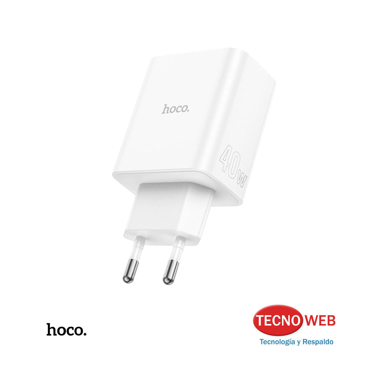 Cargador De Pared USB-C Y USB 40w Hoco C126A