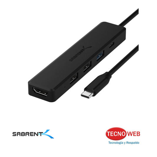Adaptador Hub USB - C de 5 puertos USB HDMI 4k USB C Sabrent