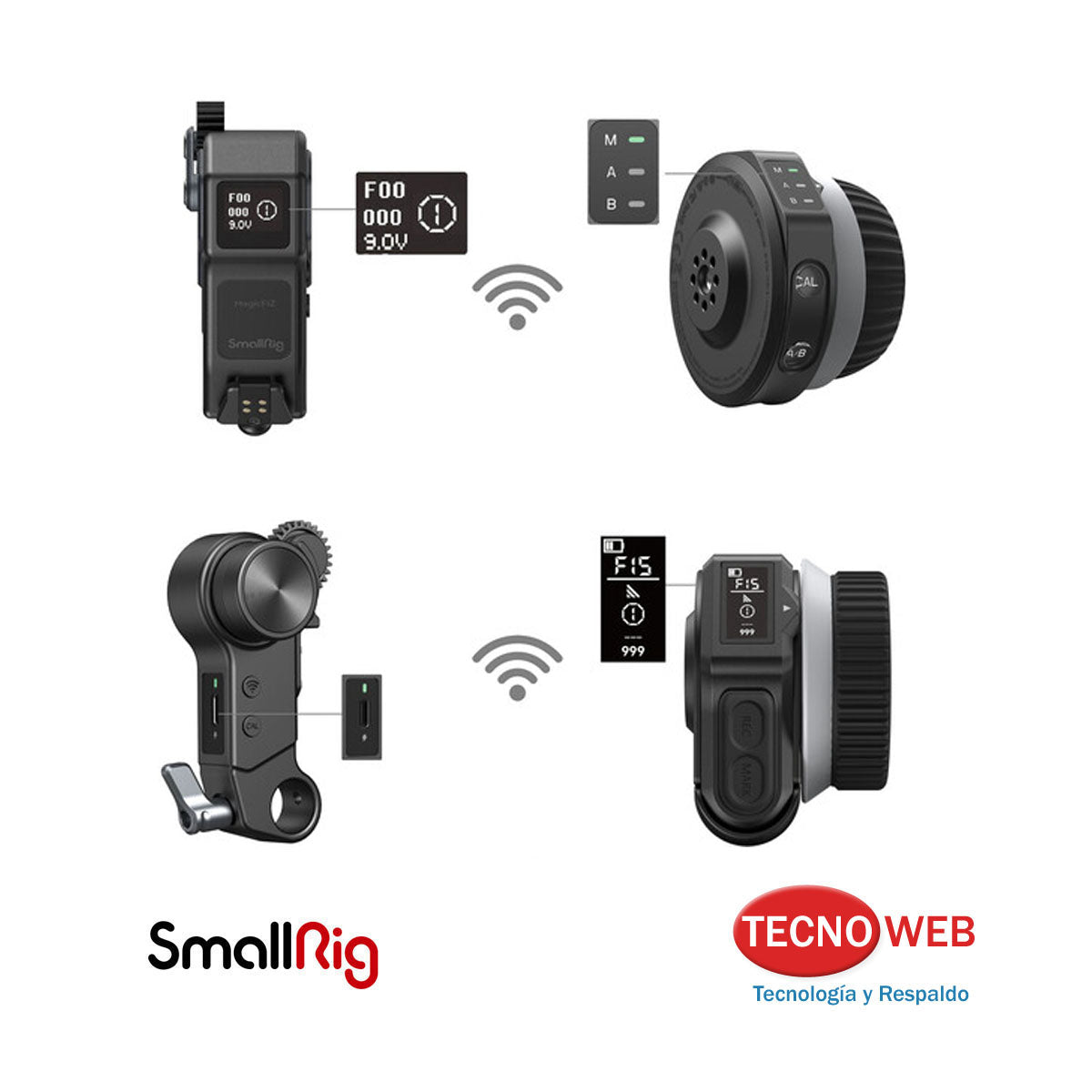 Kit Follow Focus Inalámbrico - Motor de enfoque SmallRig 4296B