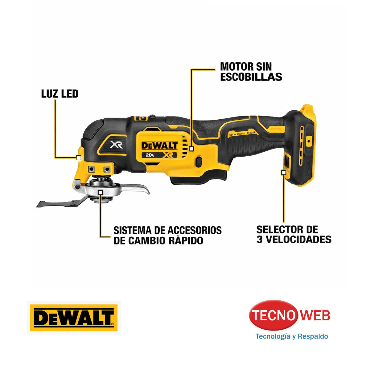 Herramienta Oscilante Multiuso Dewalt XR Dcs356c1 110V