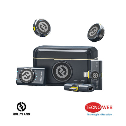 Kit 2 Micrófonos Inalámbricos para Cámaras y Celulares Hollyland Lark M2