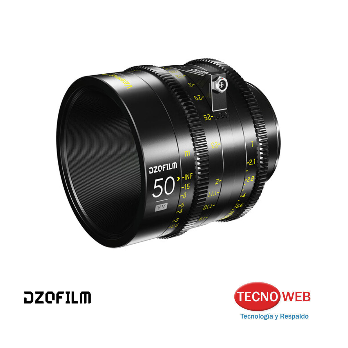 Lente de cine 50 mm T2.1 Dzofilm Vespid Cyber Montura PL y EF