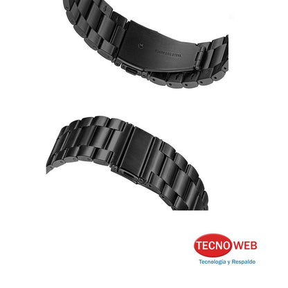 Malla Metálica Negra Para Reloj Garmin Fenix 5 6 Y 935