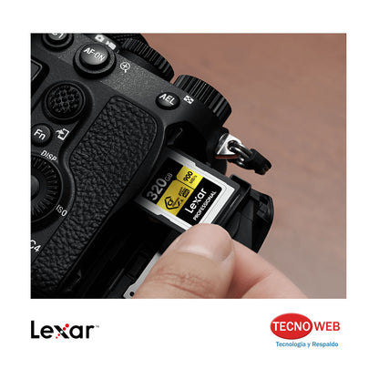 Tarjeta de Memoria Cfexpress Tipo A de 320 GB - 900 Mb/s Lexar Gold Professional