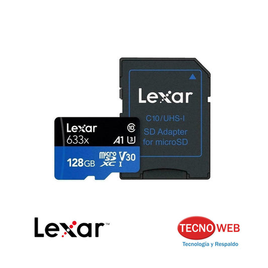 Memoria Micro SD Lexar 128 GB 633x 100MB/s